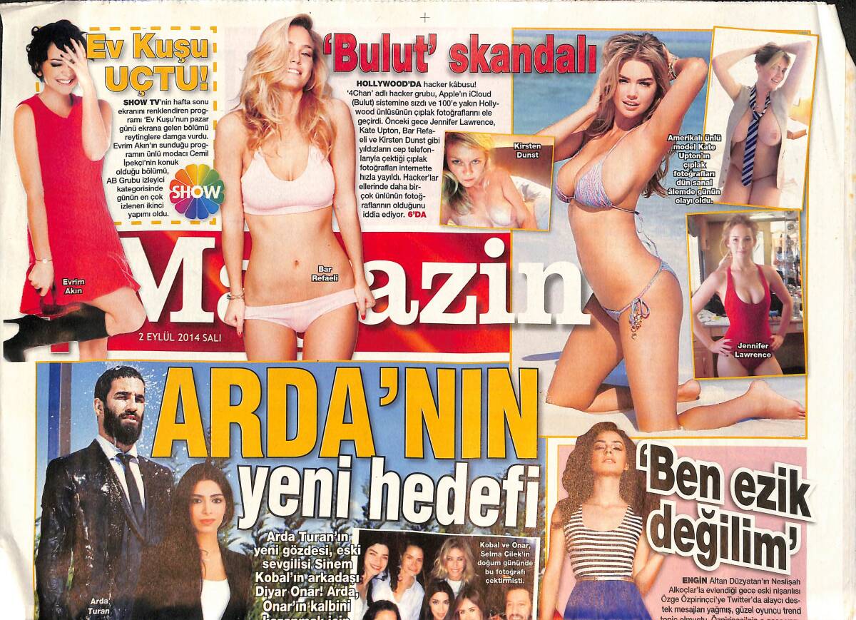 Habertürk Gazetesi Magazin Eki 2 Eylül 2014 - Arda Turan'ın Yeni Hedefi - Belkıs Akkale Kaynana Oldu GZ138505 - 1