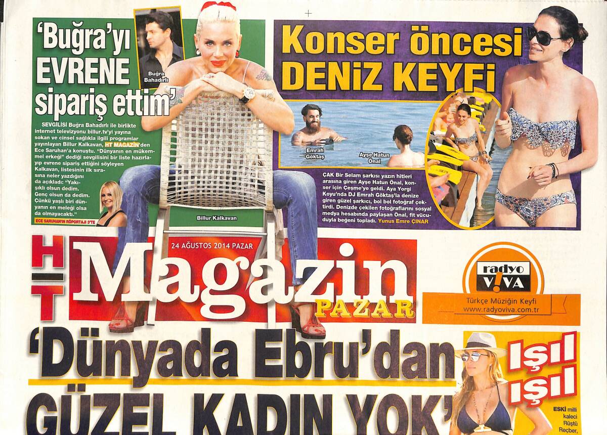 Habertürk Gazetesi Magazin Eki 24 Ağustos 2014 - Tarkan'dan Açıkhava'da Yeni Şarkılar - Ya Atatürk Olmasaydı... GZ138504 - 1