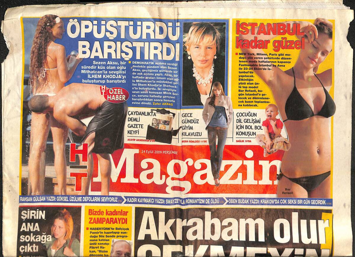 Habertürk Gazetesi Magazin Eki 24 Eylül 2009 - Didem Uzel Sevgilisi Selim Sarı'yla ABD'ye Yerleşiyor GZ138514 - 1