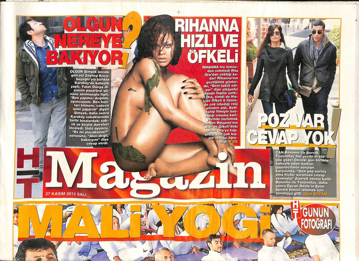 Habertürk Gazetesi Magazin Eki 27 Kasım 2012 - Rihanna Hızlı Ve Öfkeli - Nukhet Duru'ya Sezen Aksu Dokunuşu GZ138386 - 1
