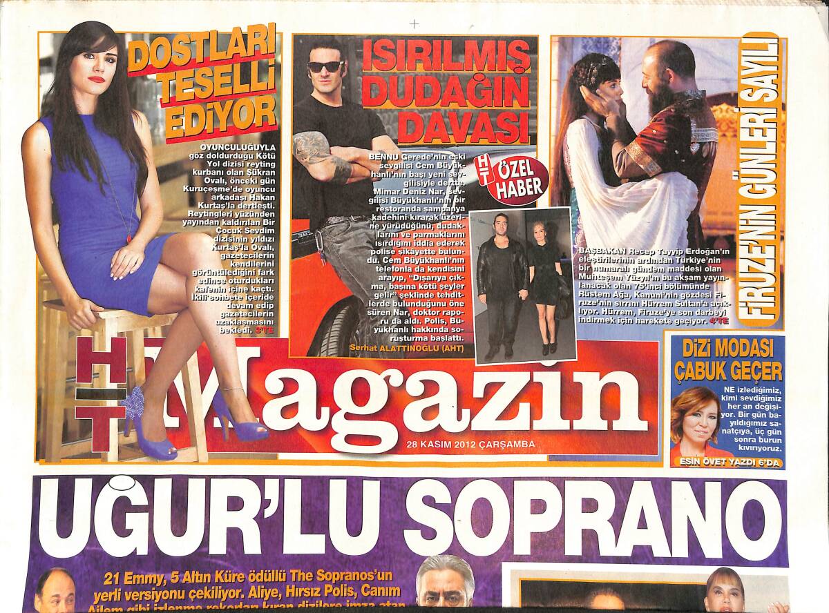 Habertürk Gazetesi Magazin Eki 28 Kasım 2012 - Cem Yılmaz, Fazıl Say'ı Ti'ye Aldı - Sting'e 15 Bin Kişilik Koro GZ138703 - 1