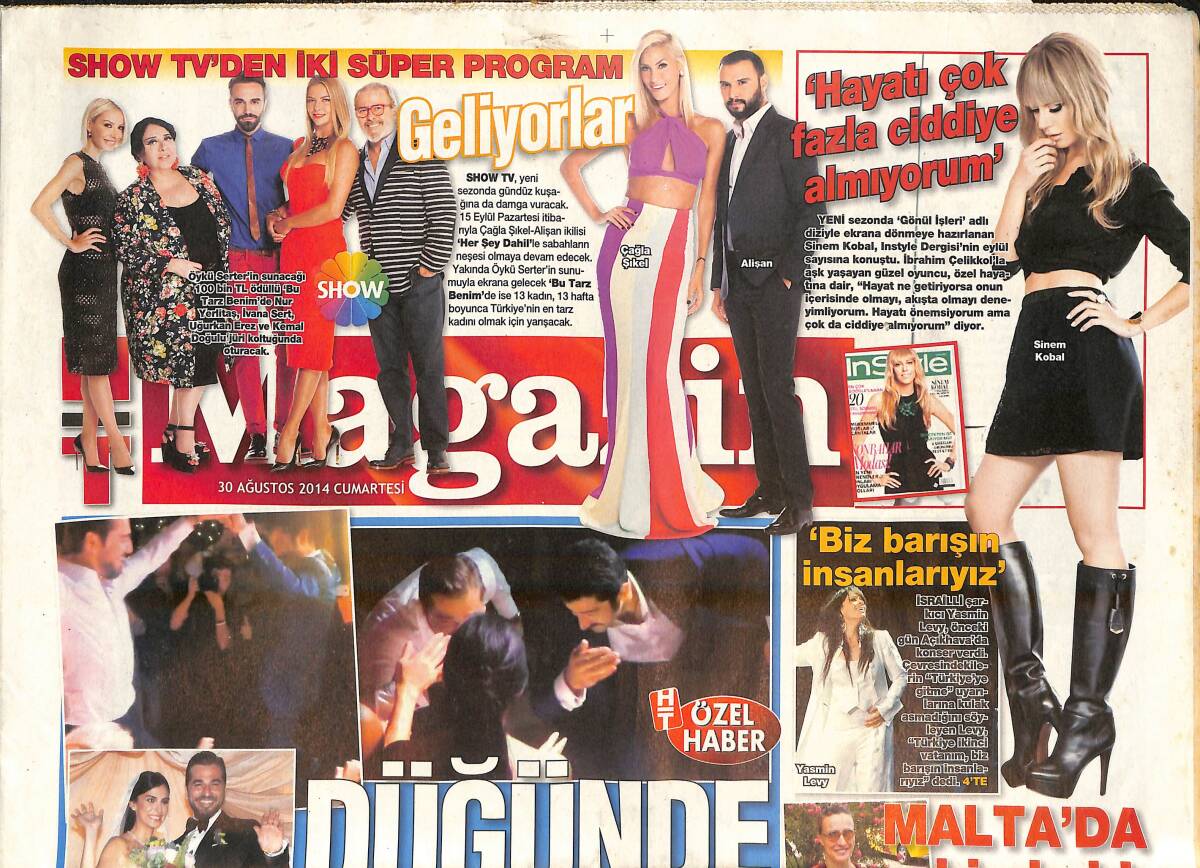Habertürk Gazetesi Magazin Eki 30 Ağustos 2014 - Kıskanç Chloe - Shakira İkinci Kez Hamile GZ138507 - 1