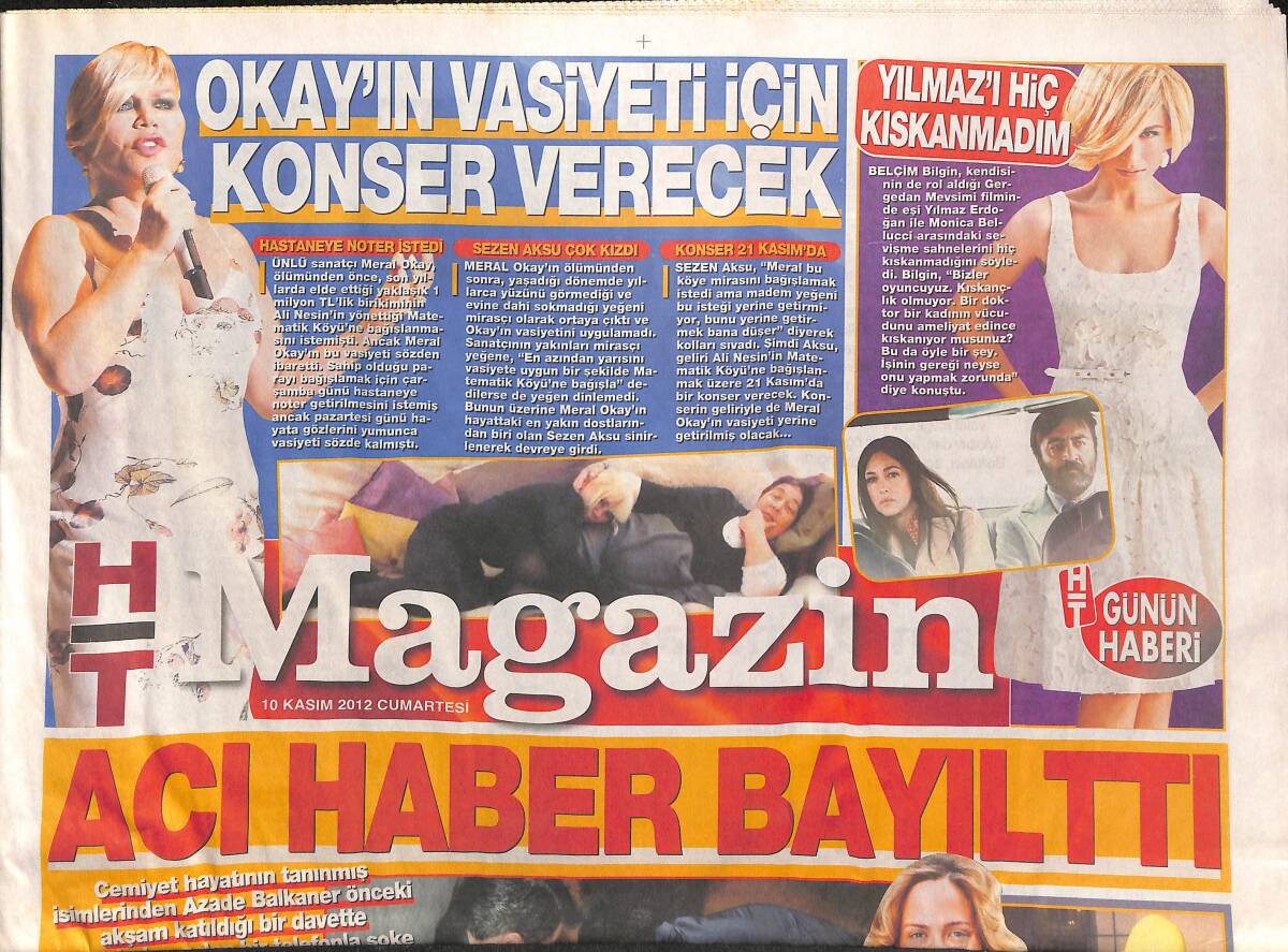 Habertürk Gazetesi Magazin Eki 10 Kasım 2012 - Azada′yi Yıkan Haber - Sezen Aksu Çok Kızdı GZ153859 - 1