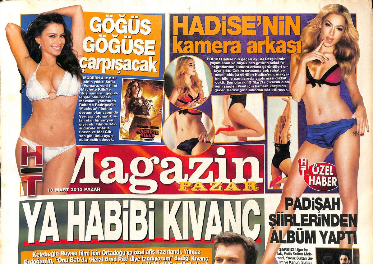 Habertürk Gazetesi Magazin Eki 10 Mart 2013 - Hadise Padişah Şiirlerinden Albüm Yaptı - Atilla Dorsay′a Tercümanlık GZ153856 - 1