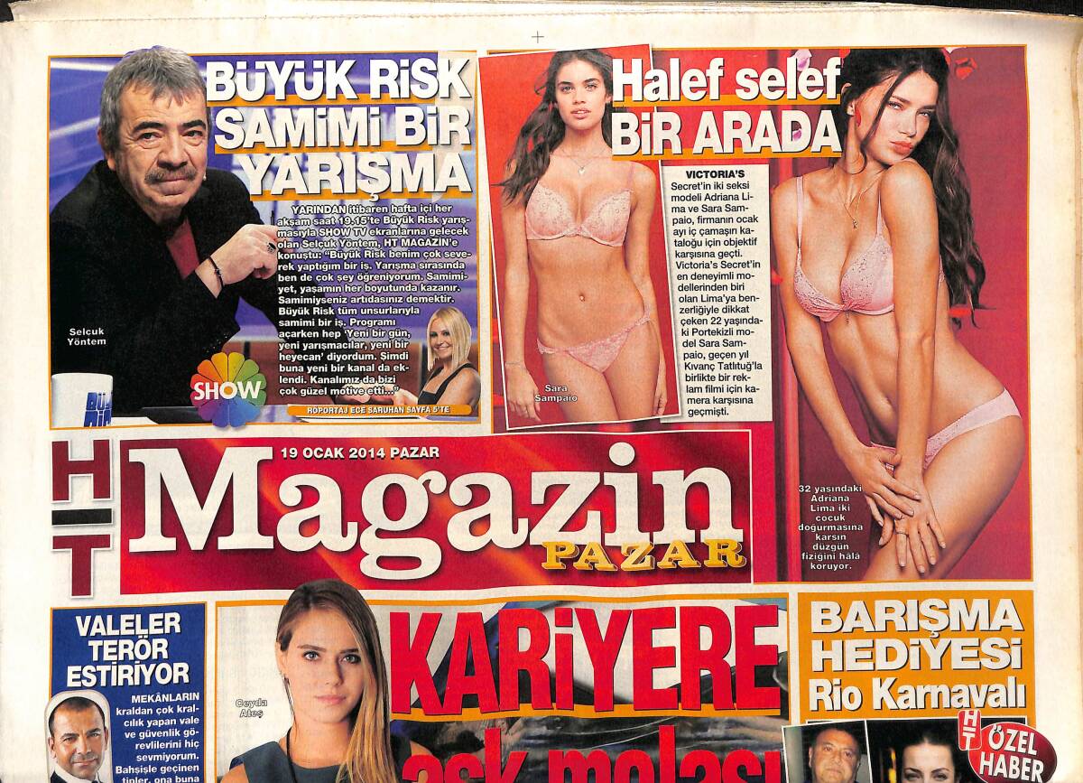 Habertürk Gazetesi Magazin Eki 19 Ocak 2014 - Demet Akalın′a Annelik Hediyesi Cip - Belma Simavi Ödül Töreninde Yine Yalnızdı GZ153872 - 1