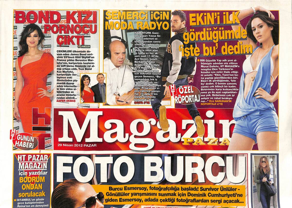 Habertürk Gazetesi Magazin Eki 29 Nisan 2012 - Burcu Esmersoy Fotoğrafçılığa Başladı GZ153866 - 1