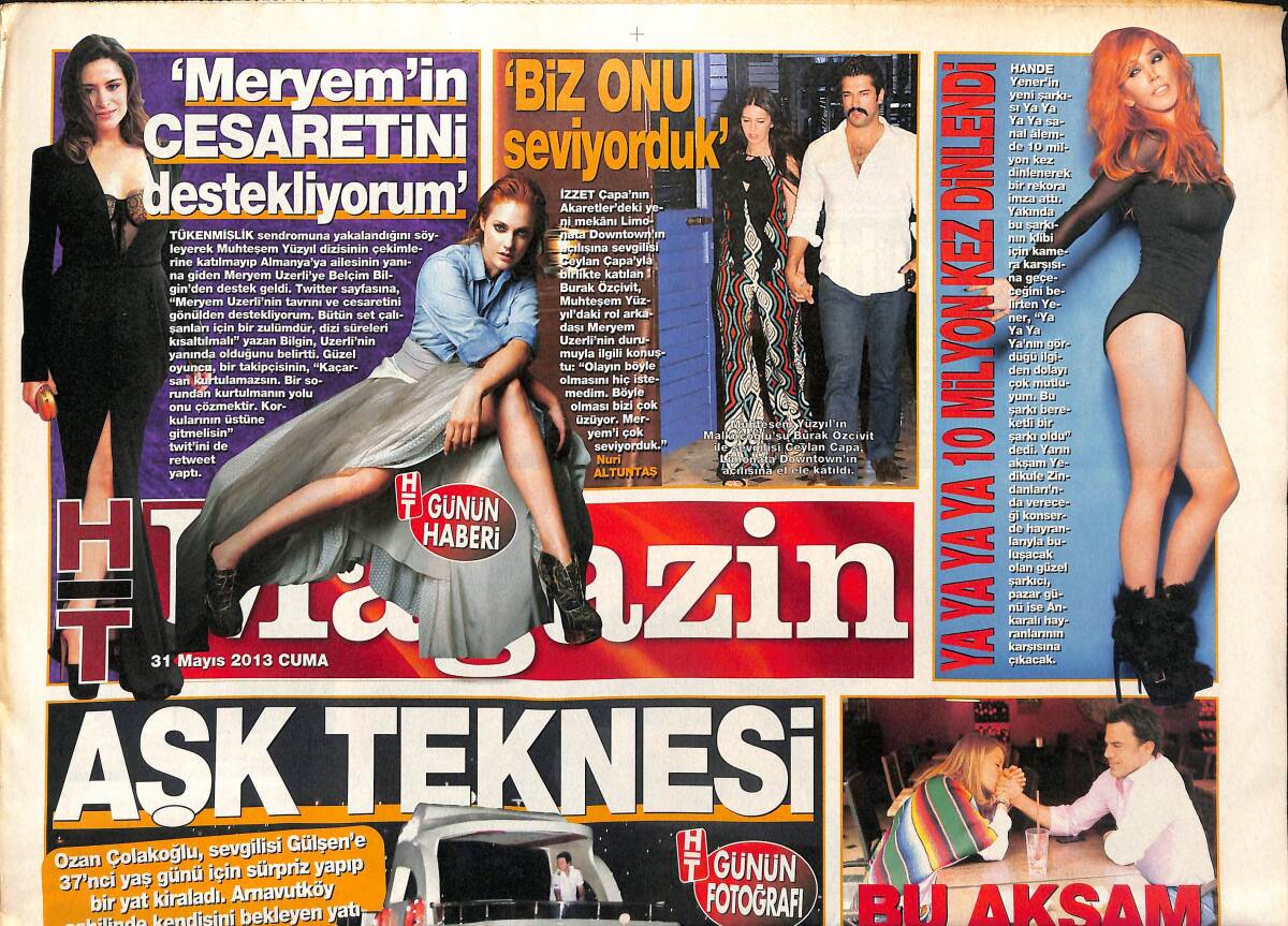 Habertürk Gazetesi Magazin Eki 31 Mayıs 2013 - Kıvanç Kendi Filmini Çekecek - Ya Ya Ya 10 Milyon Kez Dinlendi GZ153868 - 1