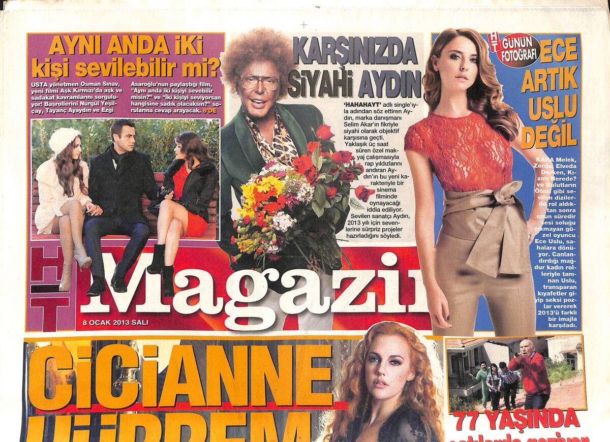 Habertürk Gazetesi Magazin Eki 8 Ocak 2013 - Cicianne Hürrem - Muhterem Nur Sonunda İsyan Etti: Müslüm′ü Ruhen Öldürmek Mi İstiyorsunuz GZ153862 - 1