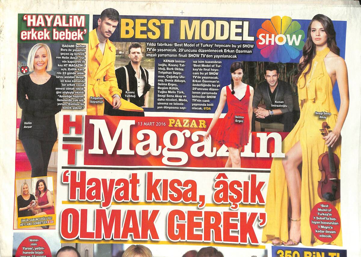 Habertürk Gazetesi Pazar Eki 13 Mart 2016 - Fatih Ürek Zayıflamanın 'Bedeli 200 Bin TL' - Selçuk Yöntem 350 Bin TL Hayır Kurumuna GZ136043 - 1