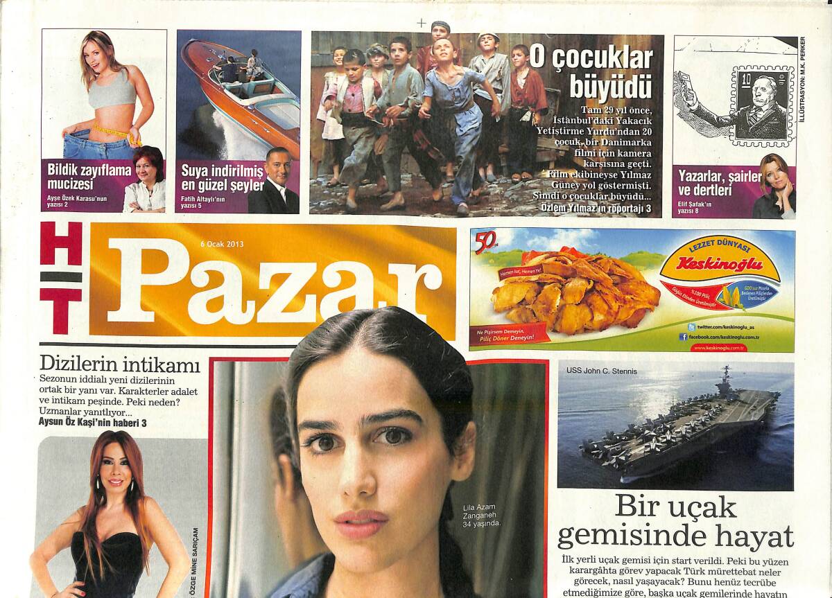 Habertürk Gazetesi Pazar Eki 6 Ocak 2013 - Orhan Pamuk'un İranlı Yazar Kankası - Sarıkamış'ın Kayıp Paşası - Arap Başkenti İstanbul GZ138756 - 1