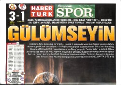 Habertürk Gazetesi Spor Eki 20 Nisan 2013 - Arena'daki 100. Golünü Atan Fildişili Efsane Drogba Duble Yaparak Taraftarına Mesaj Yolladı GZ153816 - 1