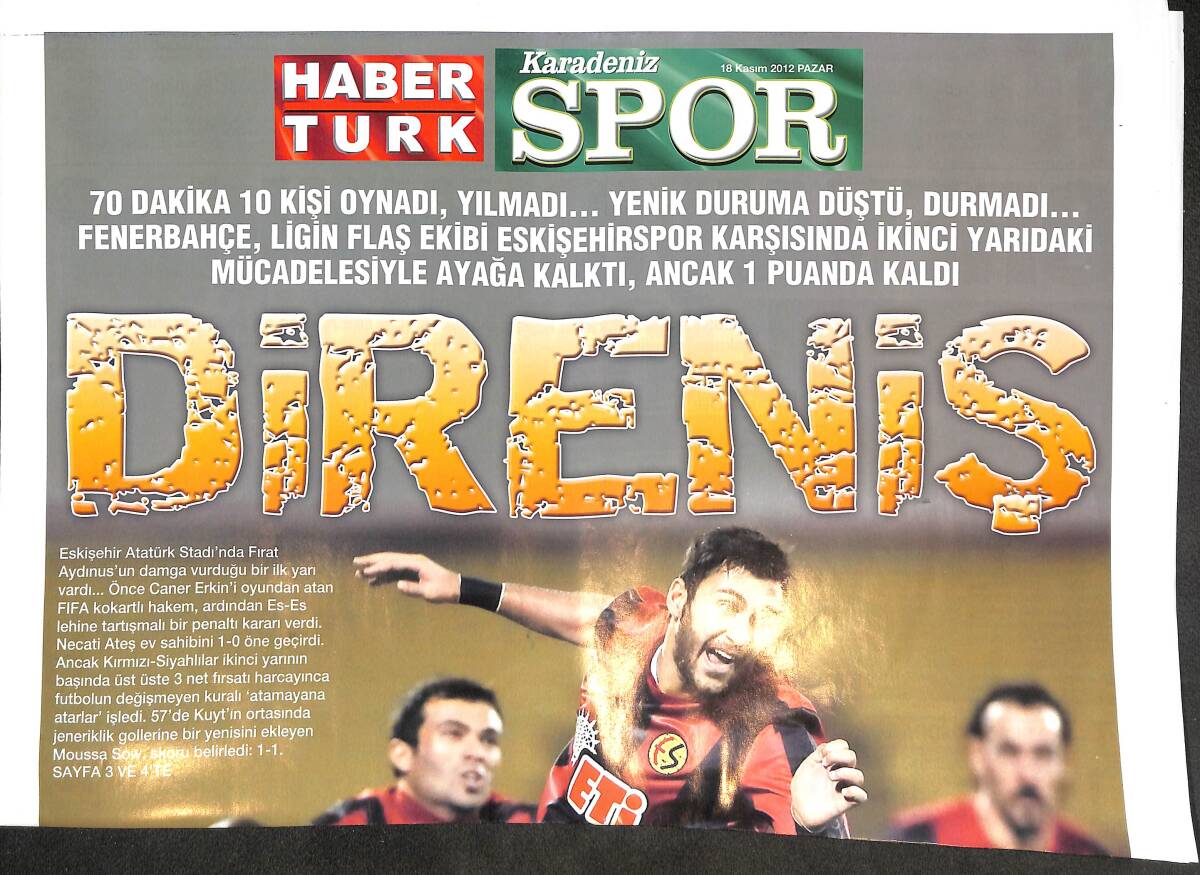 Habertürk Karadeniz Spor 18 Kasım 2012 - Necati Ateş, Sow, Aykut Kocaman Çıldırdı GZ134814 - 1