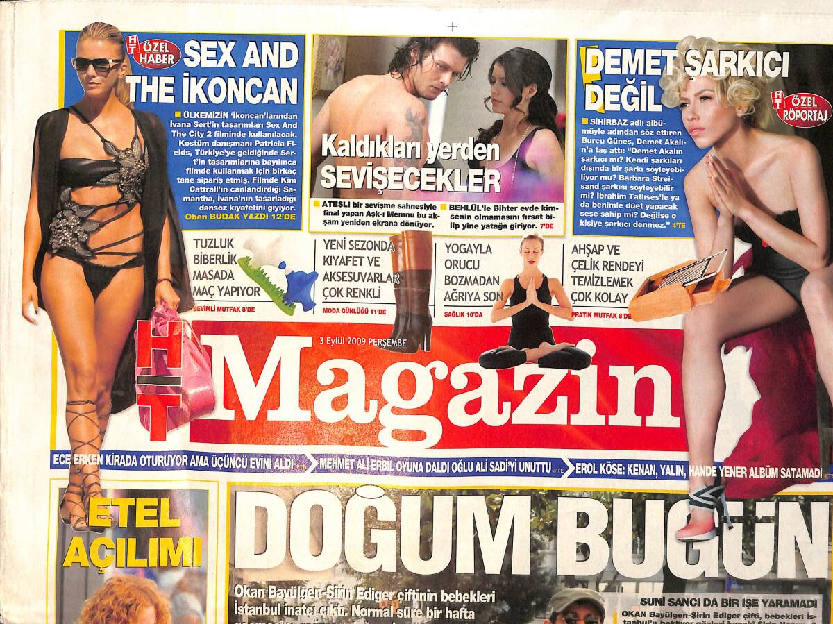 Habertürk Magazin 3 Eylül 2009 - Burcu Güneş: Demet Akalın Şarkıcı Değil - Mehmet Ali Erbil Oyuna Daldı Oğlunu Unuttu - Ebru Destan - Okan Bayülgen GZ154130 - 1
