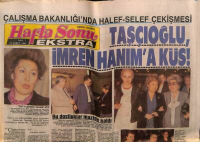 Hafta Sonu Gazetesi 12 Şubat 1988 - Sakallı Tesadüf Türkan Şoray Galiba Kerameti Sakalda Buldu GZ58521 - 1