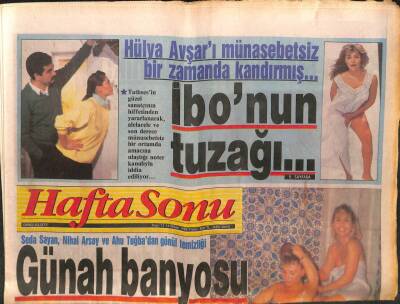 Hafta Sonu Gazetesi 14 Nisan 1989 - Türkan Şoray Düşman Çatlattı GZ104105 - 1