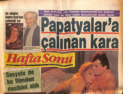 Hafta Sonu Gazetesi 27 Ocak 1989 - Kelebek Avcıları Zeki Müren, Türkan Şoray,Kadir İnanır.. GZ104118 - 1