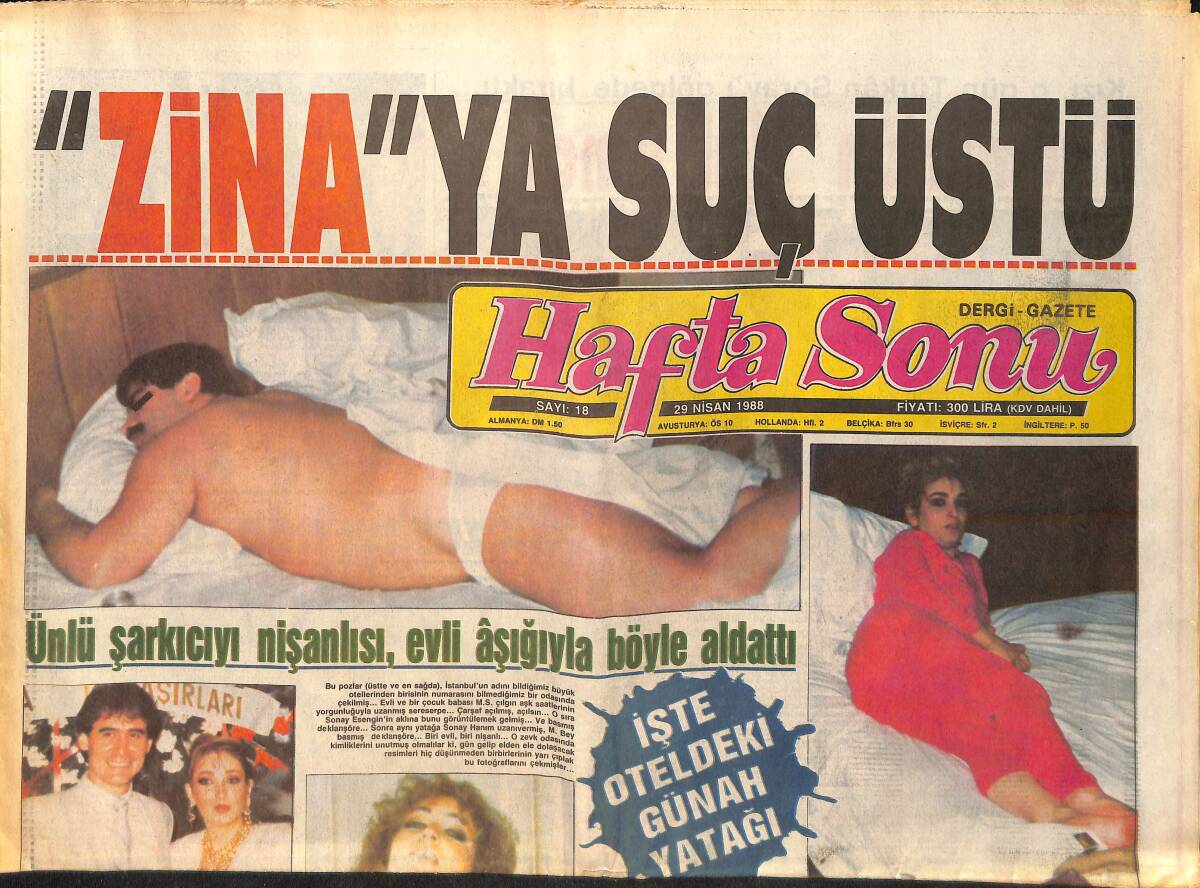 Hafta Sonu Gazetesi 29 Nisan 1988 - Rezalet Tohumları Şarkıcı Akın Uğurlu'nun Evinde Atıldı GZ159125 - 1