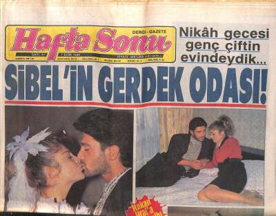 Hafta Sonu Gazetesi 7 Ekim 1988 - Sibel Can İle Hakan Uralın Gerdek Odası GZ104081 - 1