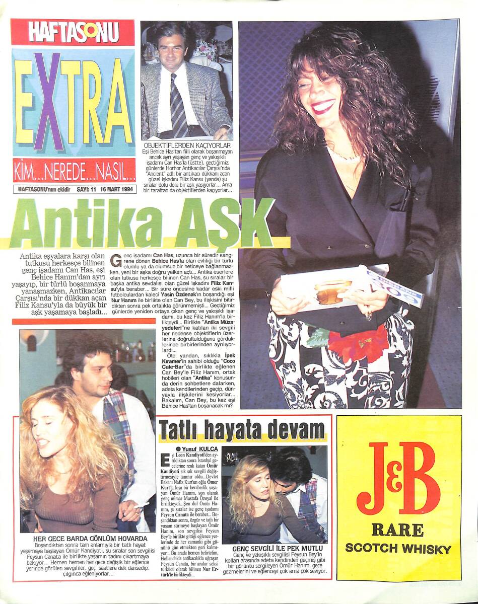 Hafta Sonu Gazetesi Extra Eki 16 Mart 1994 GZ159138 - 1