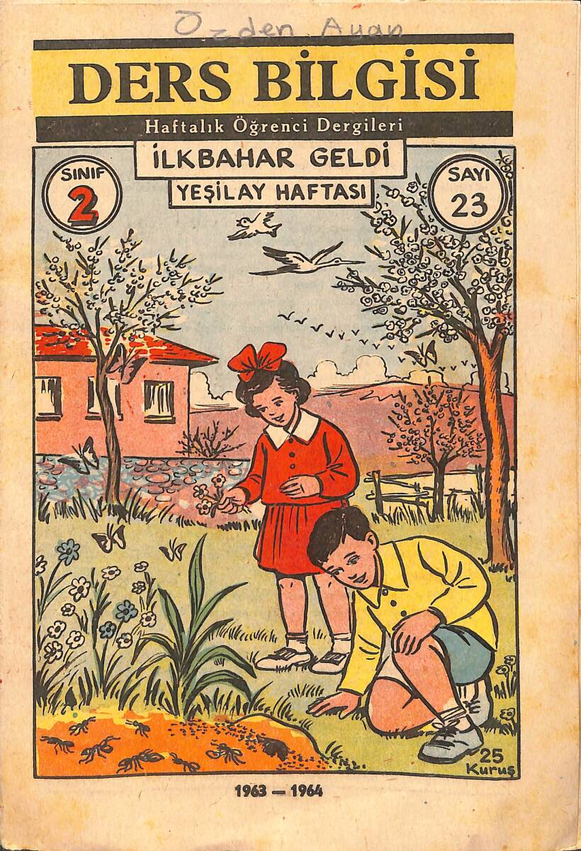 Haftalık Öğrenci Dergileri 17 Kasım 1964 - Ders Bilgisi Sınıf 2 Sayı: 23 NDR99333 - 1