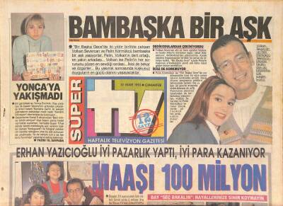 Haftalık Televizyon Gazetesi 13 Mart 1993 - Nilüfer Şov Yapmak İstiyorum - Sen Neymişsin Evangelista ! GZ126854 - 1