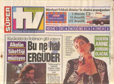 Haftalık Televizyon Gazetesi 13 Şubat 1993 - Sultaniyegahın Bestecisi Ergüder Yoldaşın Durumu İçler Acısı GZ126351 - 1