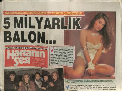 Haftanın Sesi Gazetesi 8 Aralık 1989 - Bülent Ersoy Sevgilisini Parayla Bağladı GZ80203 - 1