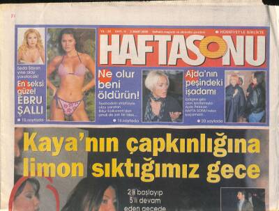 Haftasonu Gazetesi 1 Mart 2000 - Serdar Ortaç Menejer Kurbanı - Kayanın Çapkınlığına Limon Sıktığımız Gece GZ122633 - 1