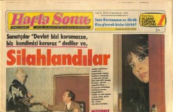 Haftasonu Gazetesi 18 Şubat 1977 - Müşerref Tezcan Tabanca Taşıma İzni İstiyor GZ70640 - 1