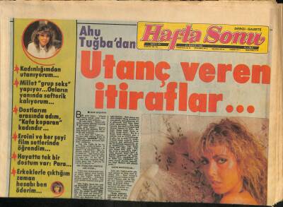 Haftasonu Gazetesi 25 Mayıs 1984 - Ahu Tuğbadan Utanç Veren İtiraflar... GZ115000 - 1