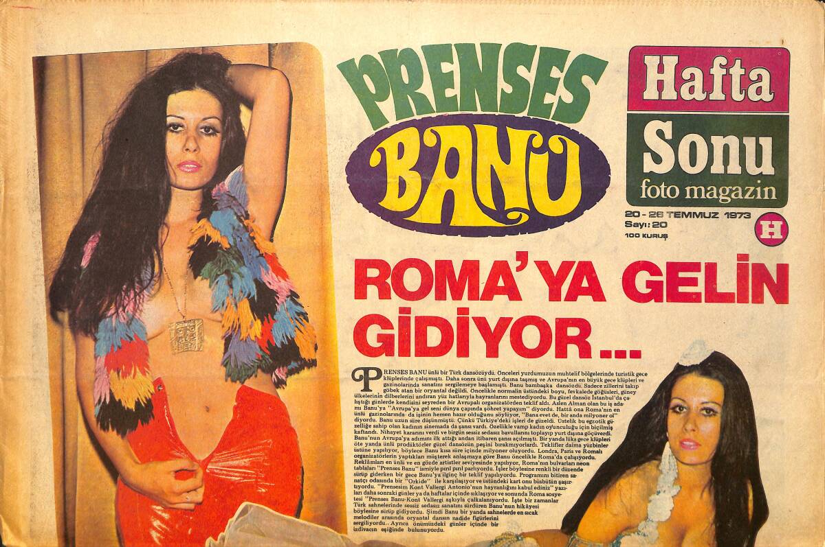 Haftasonu Gazetesi Foto Magazin Eki 20-26 Temmuz 1973 - İzzet Günay Provasız Sahneye Çıkmıyor - Ajda Pekkan'a Herkes İlgi Duyuyor GZ157614 - 1