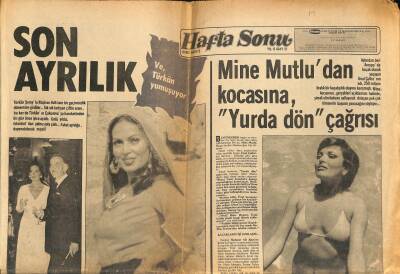 Haftasonu Gazetesi - Ve Türkan Şoray Yumuşuyor - Mine Mutludan Kocasına , Yurda Dön Çağrısı GZ119497 - 1