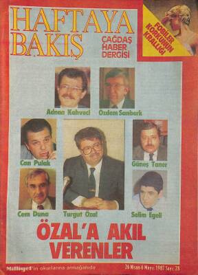 Haftaya Bakış Çağdaş Haber Dergisi 26 Nisan-6 Mayıs 1987 Sayı 28 - Papandreunun Türkiye Görüşleri NDR77585 - 1