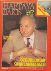 Haftaya Bakış Dergisi 28 Aralık 1986 - 3 Ocak 1987 - Necmettin Erbakan DRG381 - Gökçekoleksiyon