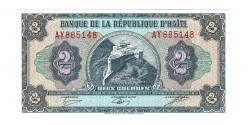 Haiti 2 Gourdes 1986-1988 - ÇİL YKP9011 - Gökçekoleksiyon
