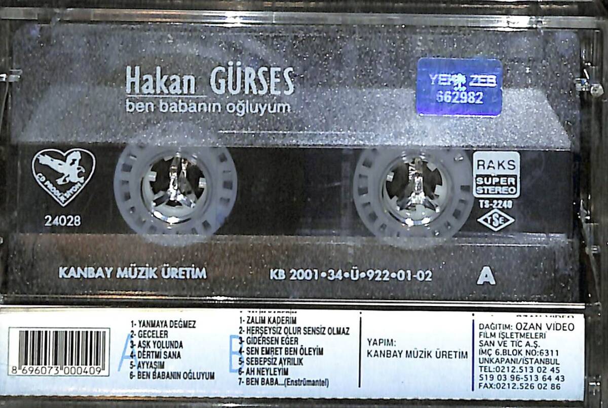 Hakan Gürses - Ben Babanın Oğluyum Kaset (İkinci El) KST26910 - 2