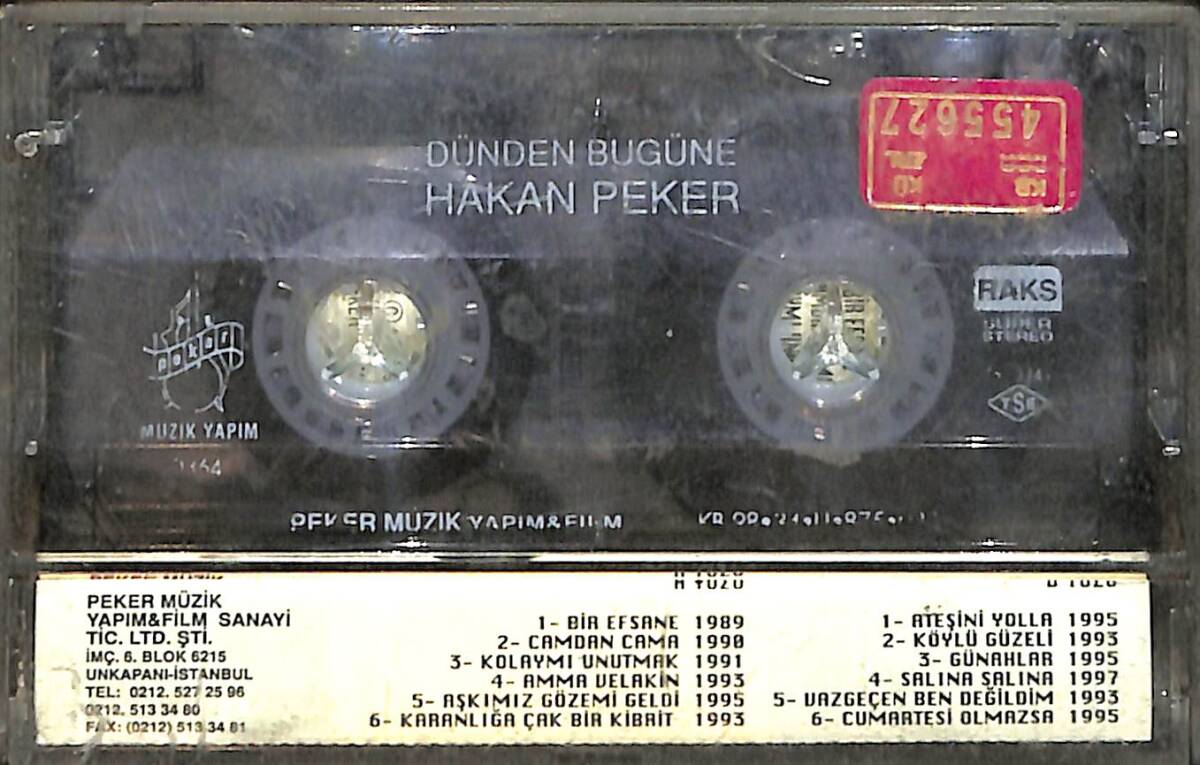 Hakan Peker - Dünden Bugüne Kaset (Kırmızı Bandrol - İkinci El) KST27947 - 2