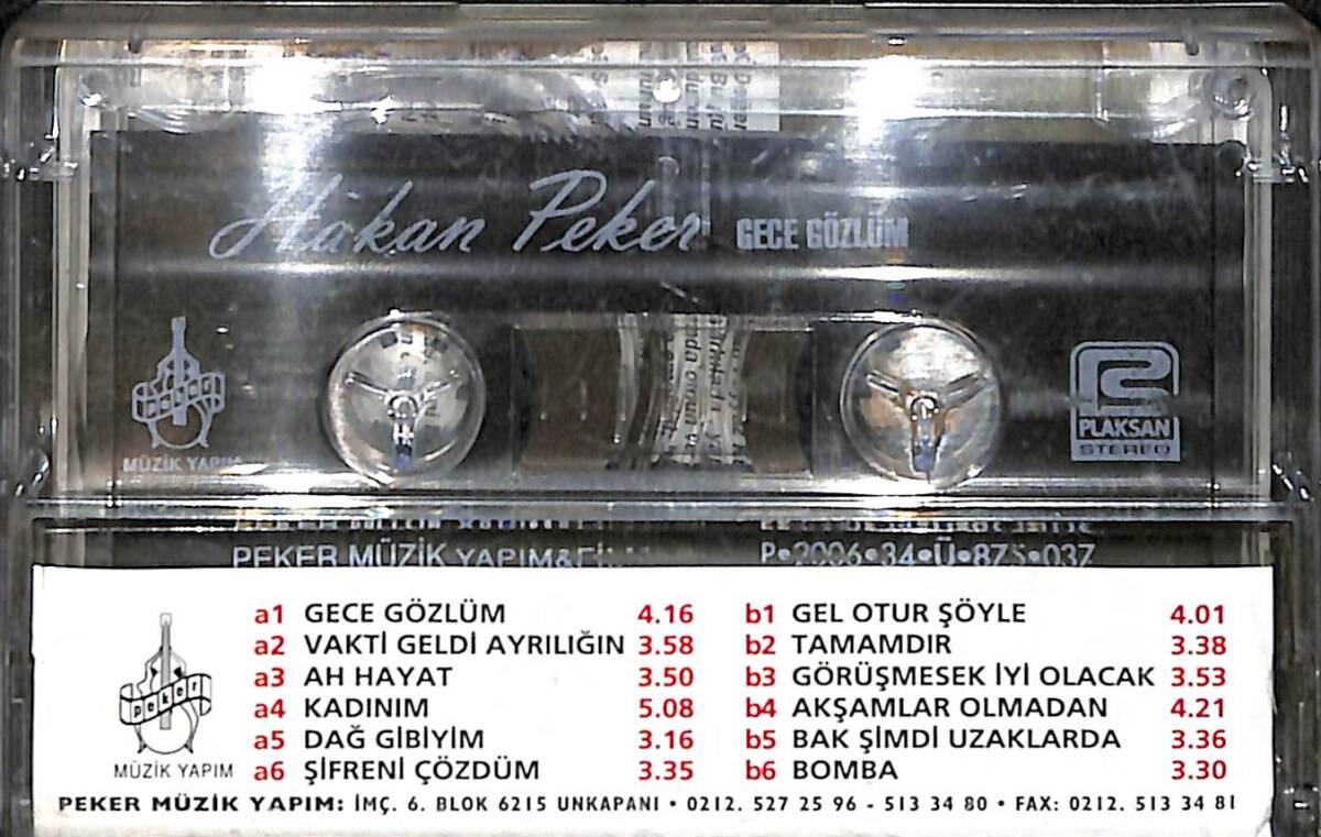 Hakan Peker - Gece Gözlüm Orijinal Kaset (İkinci El) KST31096 - 2