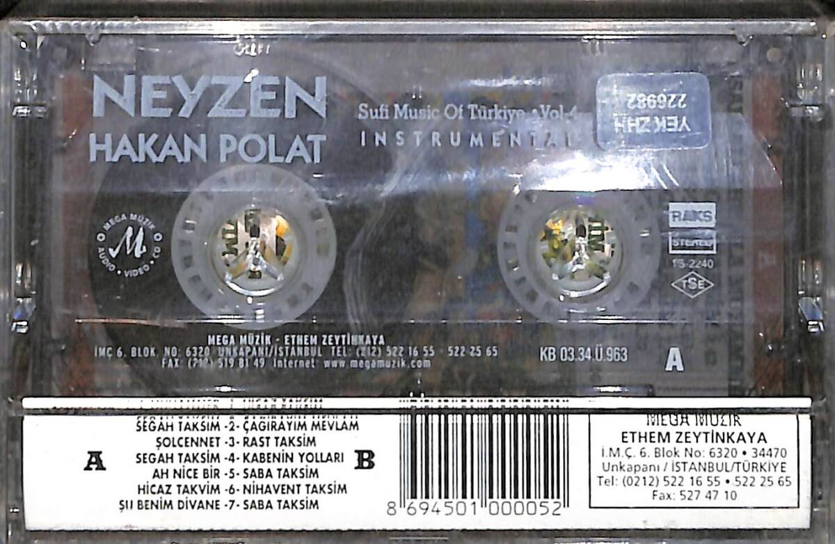 Hakan Polat - Neyzen Instrumental Vol 4 Orijinal Kaset (Sıfır) KST31146 - 2