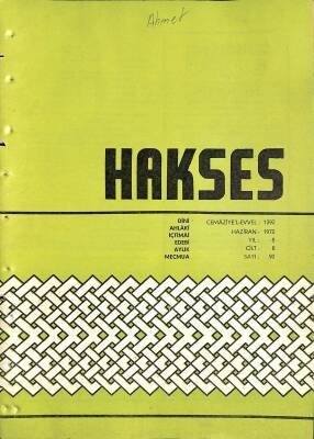 Hakses Dergisi Haziran 1972 Sayı 90 NDR77615 - 1