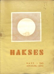 Hakses Dergisi Sayı 96 - Aralık 1972 NDR75947 - Gökçekoleksiyon