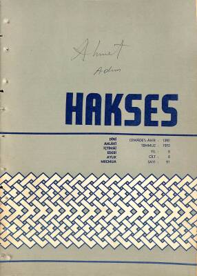 Hakses Dergisi Temmuz 1972 Sayı 91 NDR77614 - 1