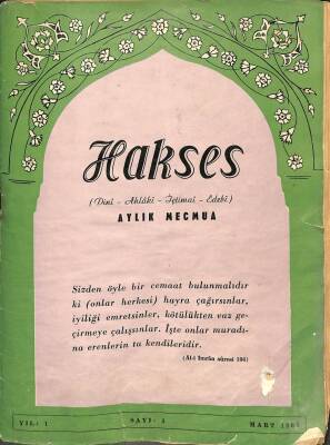 Hakses Dergisi Yıl 1 Sayı 3 Mart 1965 NDR75941 - 1