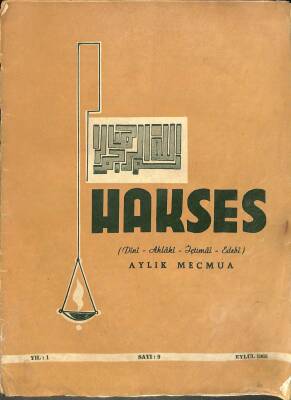Hakses Dergisi Yıl 1 Sayı 9 - Eylül 1965 NDR75953 - 1