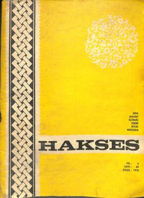 Hakses Dergisi Yıl 6 Sayı 69 - Eylül 1970 NDR75958 - 1