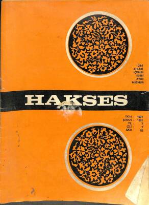 Hakses Dergisi Yıl 7 Sayı 82 Cilt 7 Ekim 1971 NDR75943 - 1