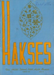 Hakses - Dinî, Ahlakî, İçtimaî, Edebî Aylık Mecmua Sayı 54 Yıl 5 Haziran 1969 DRG1218 - Gökçekoleksiyon