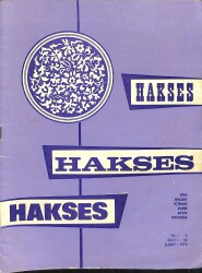 Hakses, Dini Ahlaki İçtimai Edebi Aylık Mecmua Sayı 62 Şubat 1970 NDR82507 - Gökçekoleksiyon