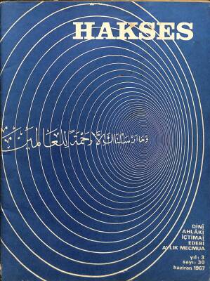 Hakses (Dini-Ahlâki-İçtimai-Edebi) Dergisi Sayı 30 Yıl 3 Haziran 1967 DRG175 - 1