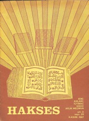Hakses (Dini-Ahlâki-İçtimai-Edebi) Dergisi Sayı 35 Yıl 3 Kasım 1967 DRG142 - Gökçekoleksiyon